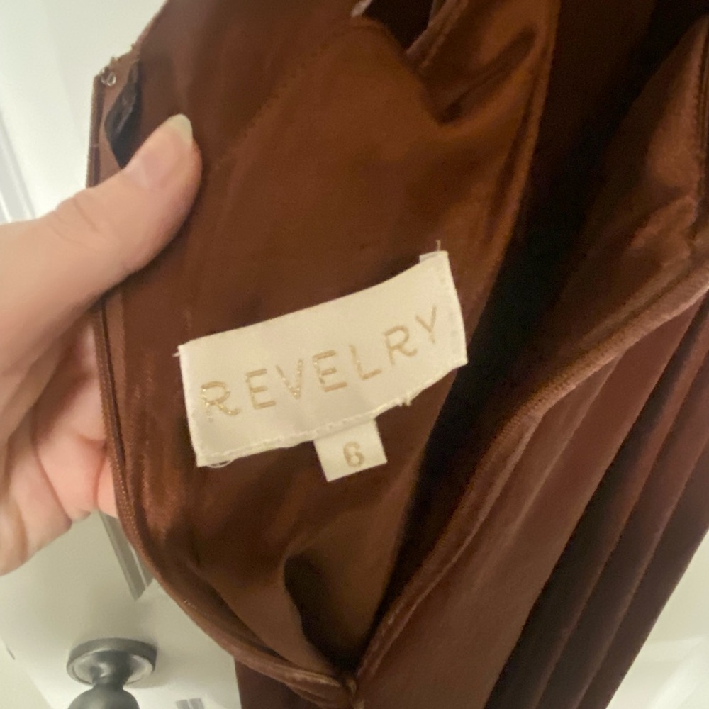 Revelry Dress - Dylan - Velvet - Dusty Rose - Size 6